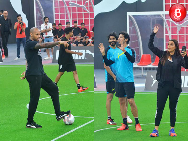 Thierry Henry attends football event with B-Town celebs