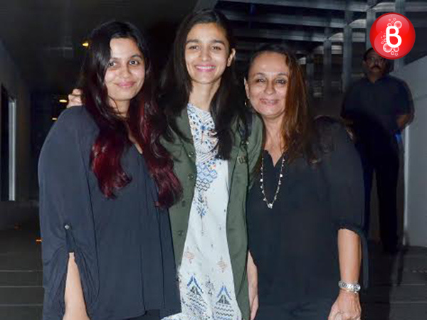 Alia Bhatt, Shaheen Bhatt and Soni Razdan snapped after a dinner outing