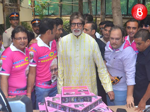 Amitabh Bachchan's pictures as he celebrates his birthday with media