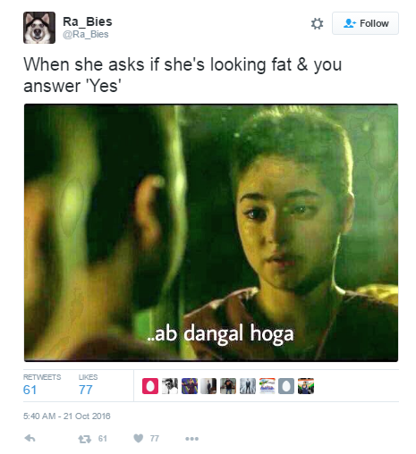 memes on Dangal #AbDangalHoga
