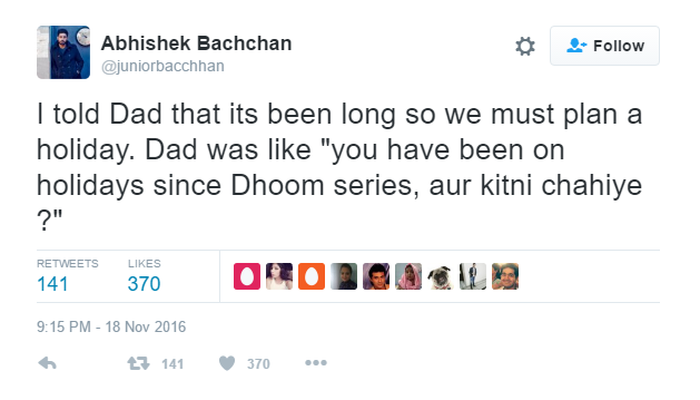 Abhishek Bachchan parody account Twitter