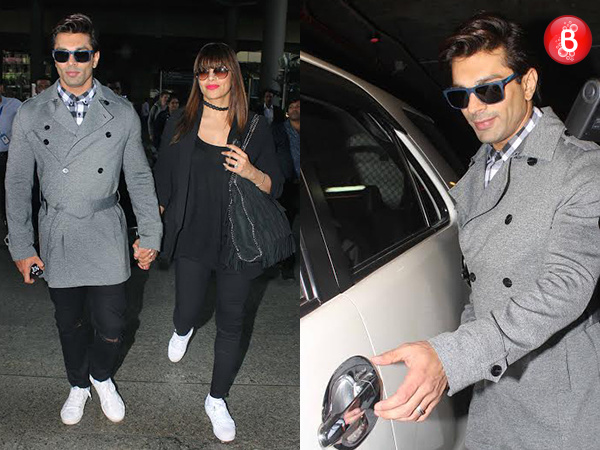 Bipasha Basu and Karan Singh Grover snapped returning at Mumbai airport