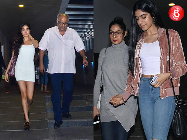 Boney Kapoor and Sridevi snapped at Hakkasan with their daughters