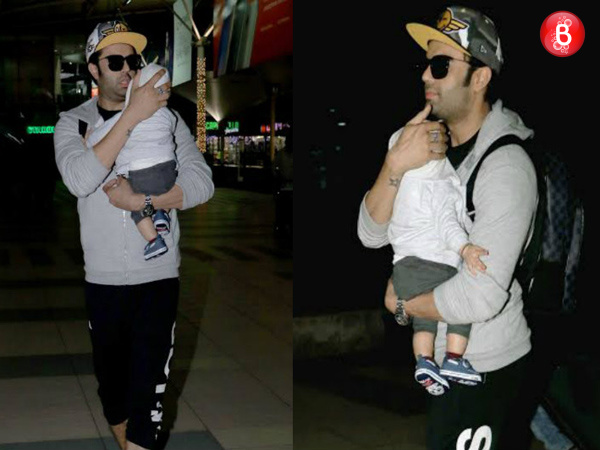 Manish Paul spotted with his baby boy Yuvann