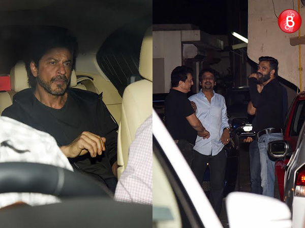 Shah Rukh Khan and Suniel Shetty are snapped at Salman Khan's party