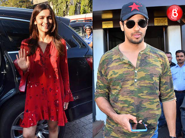 Alia Bhatt and Sidharth Malhotra are snapped at the former's sister Shaheen's birthday party