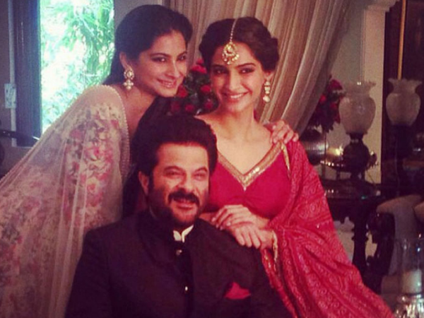 Anil Kapoor with daughters