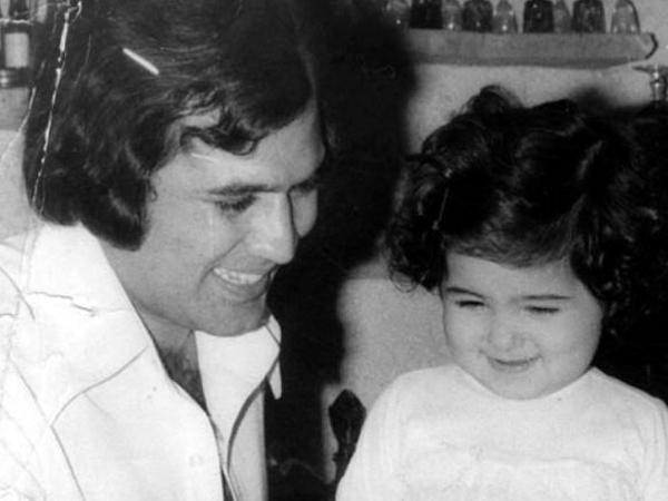 Twinkle Khanna with father Rajesh Khanna