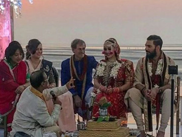 Yuvraj Singh and Hazel Keech Goa wedding
