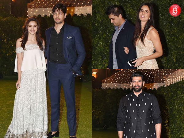 Alia Bhatt, Sidharth Malhotra, Katrina Kaif and Aditya Roy Kapur at Ronnie Screwvala’s daughter’s wedding reception