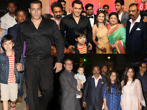 Salman Khan with his family and Matin Rey Tangu attend his driver’s son’s wedding reception