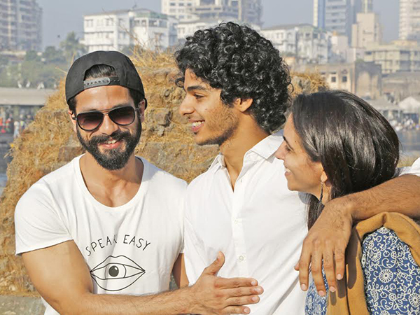 Shahid Kapoor visits on the sets of Ishaan Khattar's film 'Beyond The Clouds'