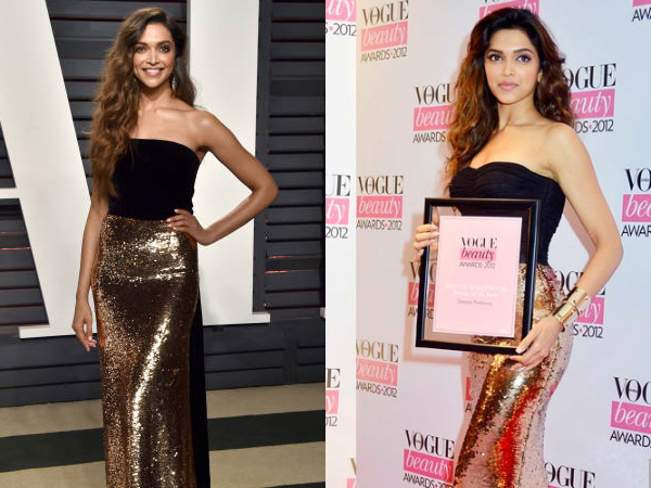 Deepika Padukone's Oscar 2017 look is a repeat of what she wore at Vogue  Beauty Awards 2012!
