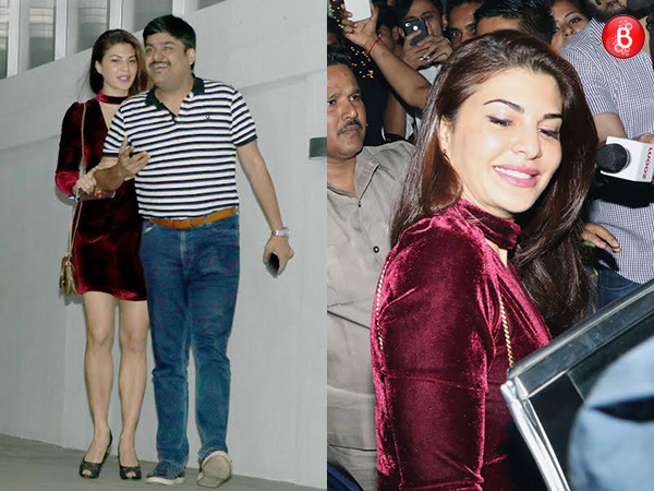 Jacqueline Fernandez is spotted post a dinner outing with her friend