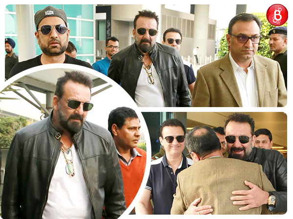 Sanjay Dutt is spotted at Delhi airport