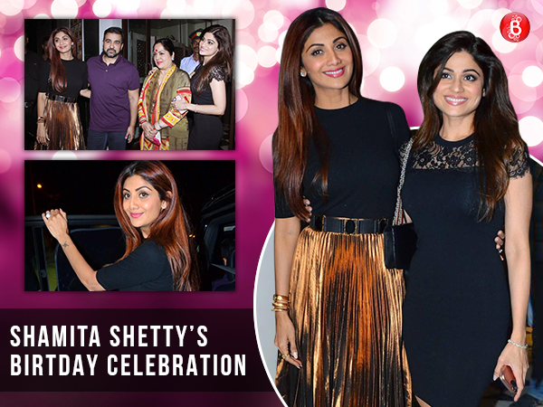 Shilpa Shetty snapped at Shamita Shetty's birthday party