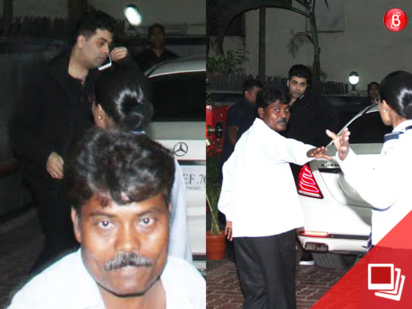 Karan Johar is spotted at the hospital, goes to meet his babies Roohi and Yash