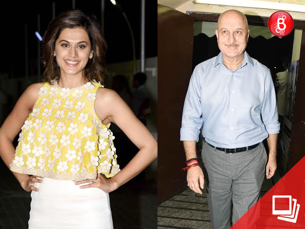 Taapsee Pannu and Anupam Kher