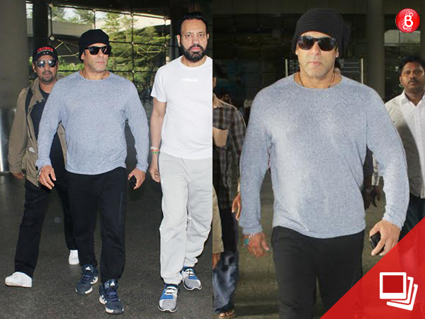 Salman Khan returns from Da-Bang Tour at Mumbai airport