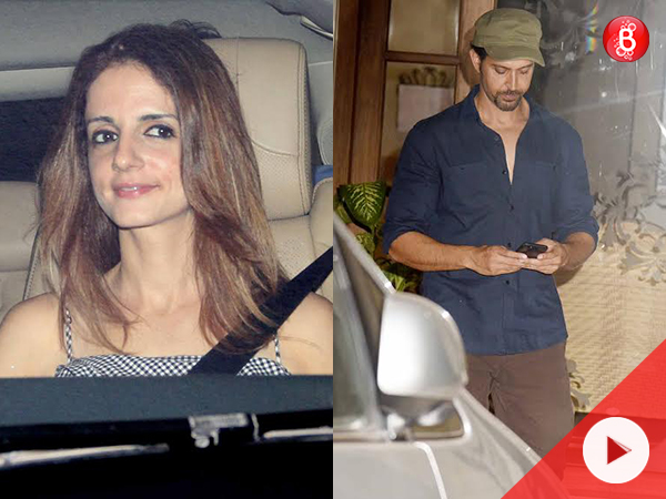 Hrithik Roshan and Sussanne Khan spotted together
