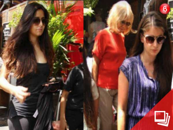Katrina Kaif with her mother and sister