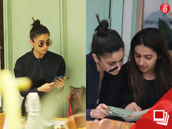 Alia Bhatt snapped chilling at a restaurant with her friend