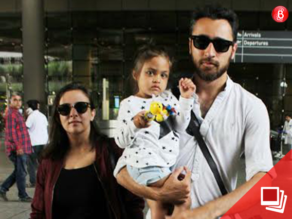 Imran Khan, Avantika Malik Khan and Imara Khan spotted at airport