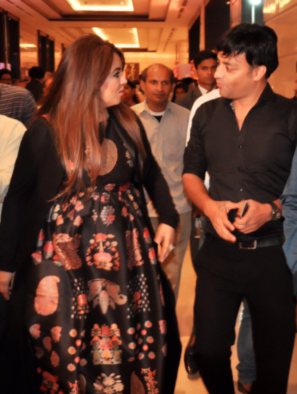 Mahima Chaudhary with her celeb manager