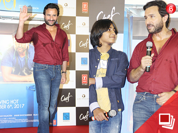 Saif Ali Khan and Svar Kamble at ‘Chef’ trailer launch