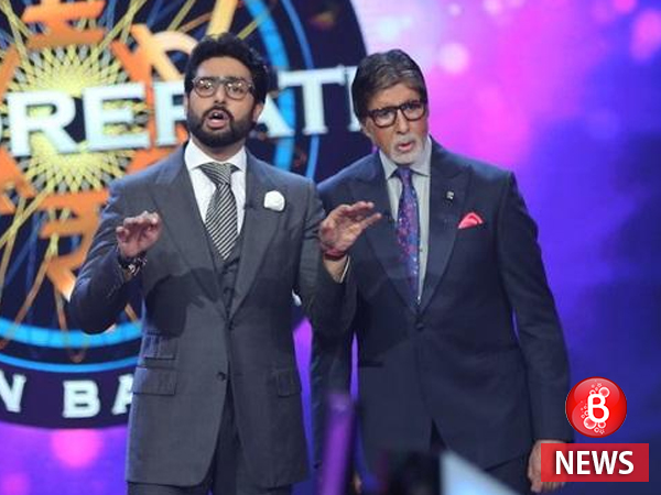 Abhishek Bachchan and Amitabh Bachchan on KBC