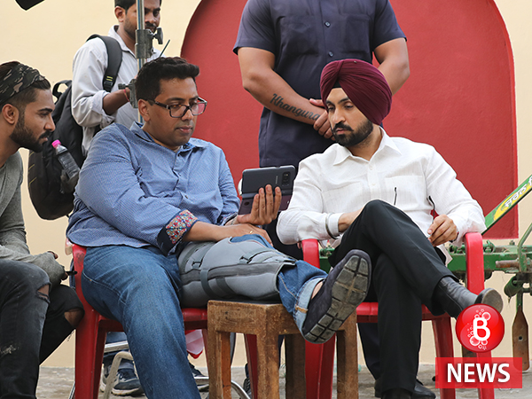 Chakri Toleti and Diljit Dosanjh are spotted on their film's sets
