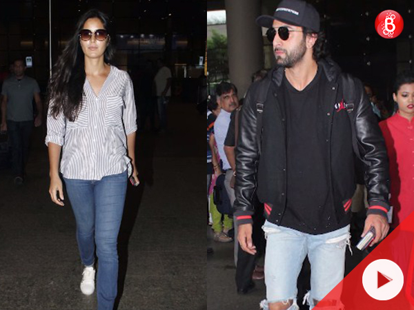 Ranbir Kapoor and Katrina Kaif spotted at Mumbai airport 