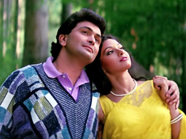 Rishi Kapoor and Sridevi in 'Chandni'