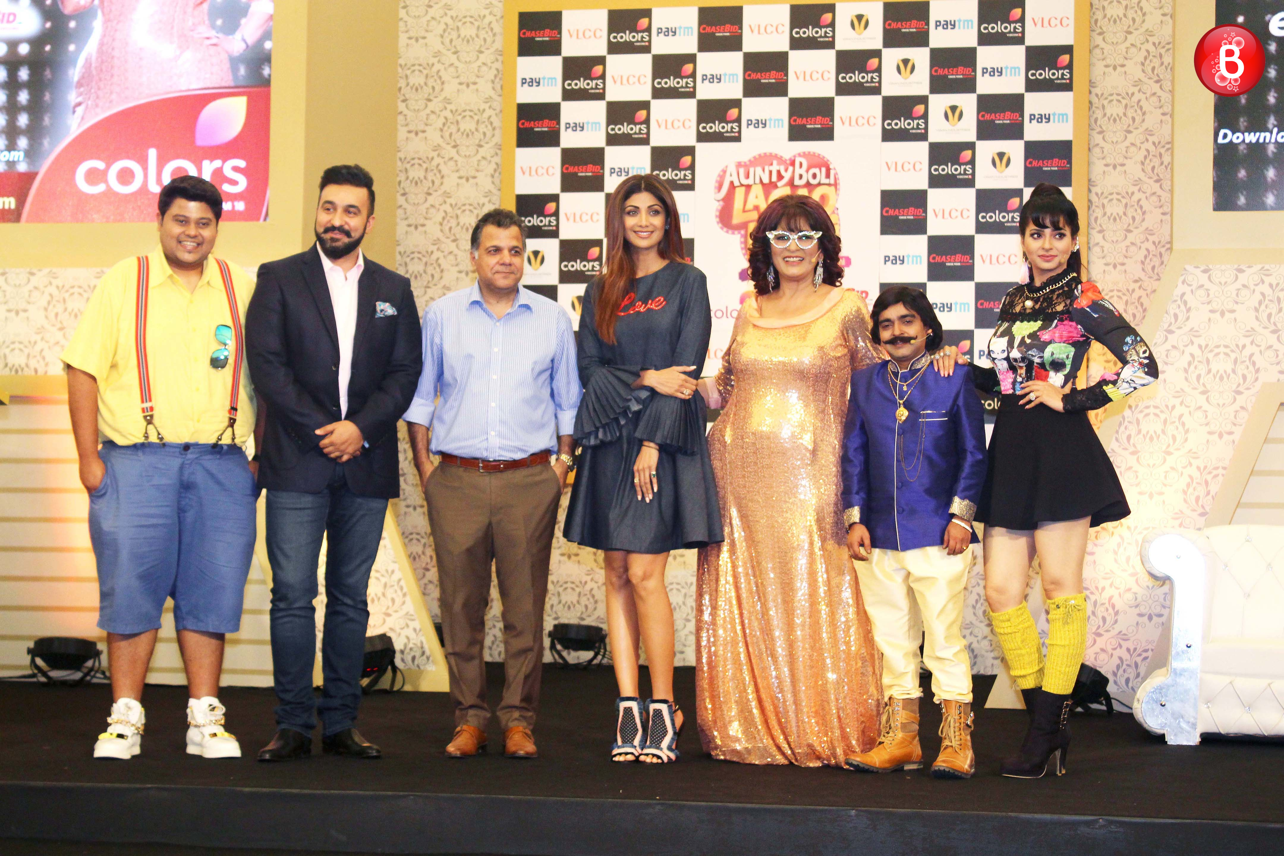 Shilpa Shetty Kundra and Raj Kundra at 'Aunty Boli Lagao Boli' game show event