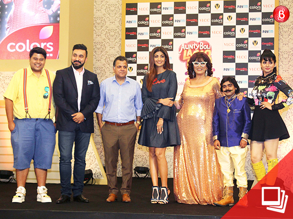 Shilpa Shetty Kundra and Raj Kundra at 'Aunty Boli Lagao Boli' game show event