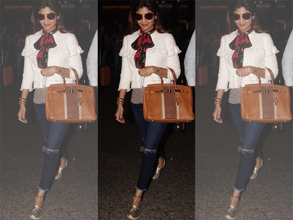 Shilpa Shetty's average looking scarf costs 140 times more than ours and we  are speechless!