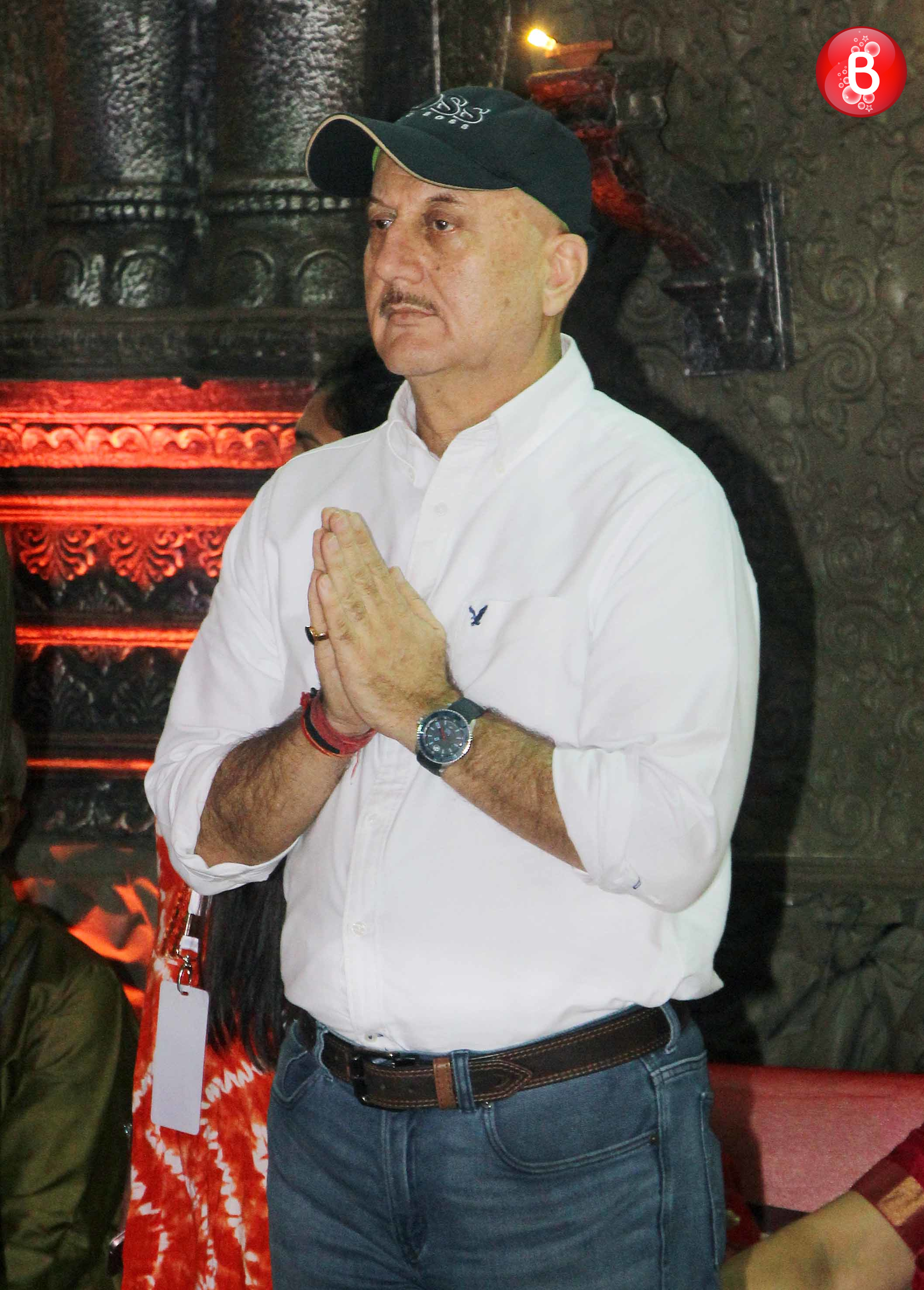 Anupam Kher at Durga puja