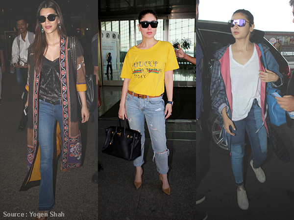 Bollywood stars on-flight fashion