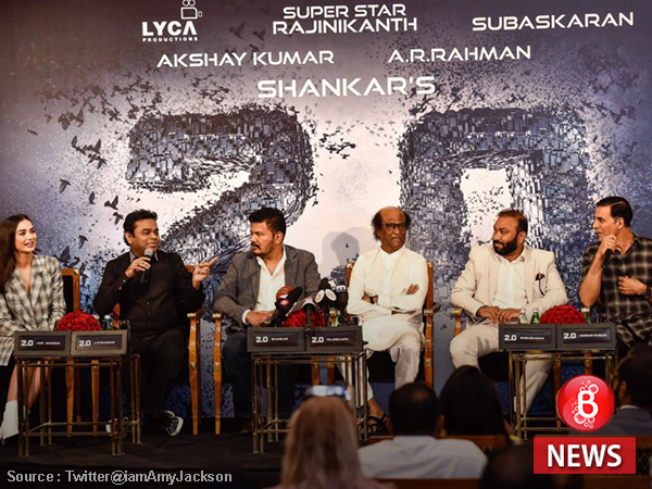 Rajinikanth, Akshay Kumar, Amy Jackson, AR Rahman at ‘2.0’ press meet