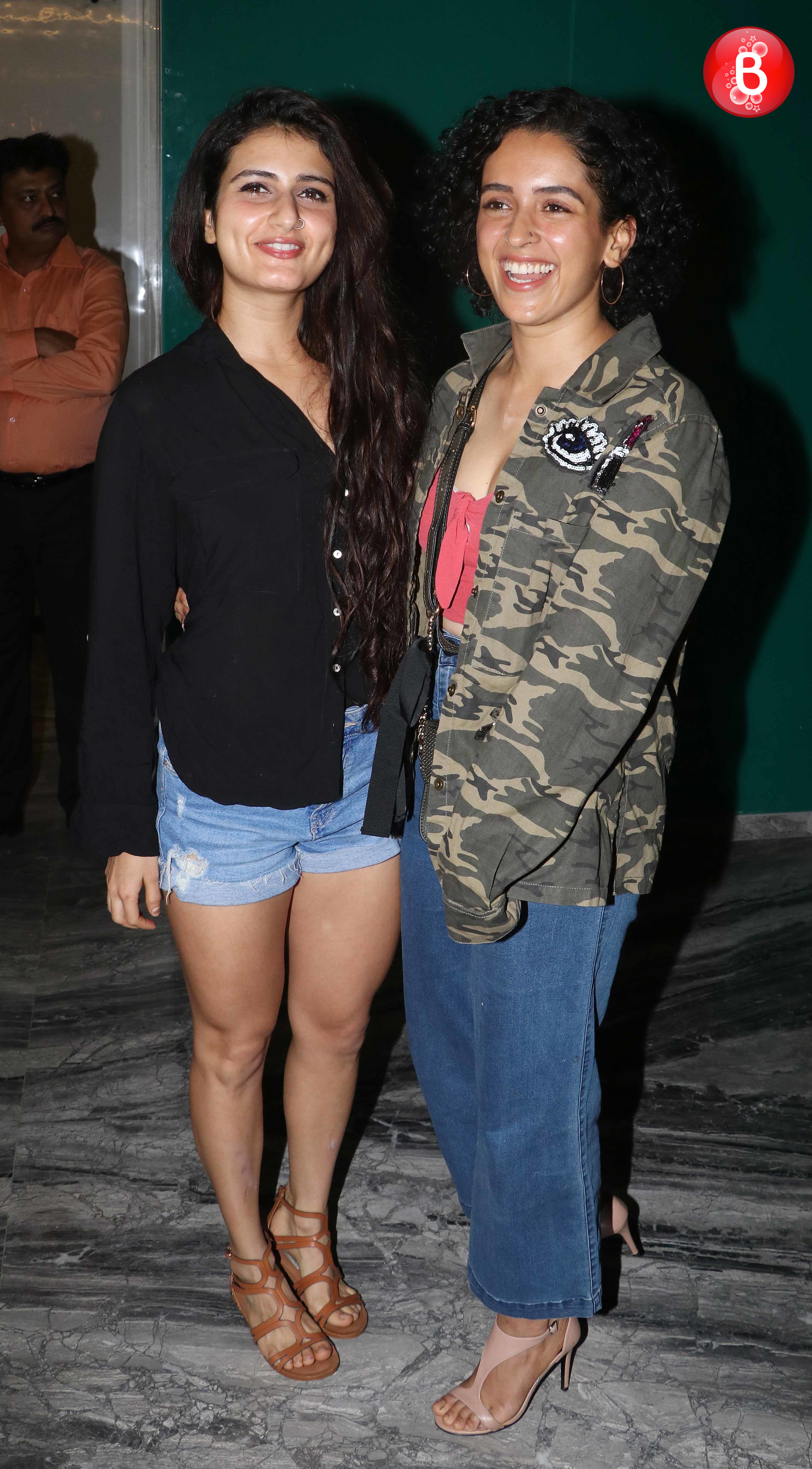 Fatima Sana Shaikh and Sanya Malhotra at Secret Superstar success party