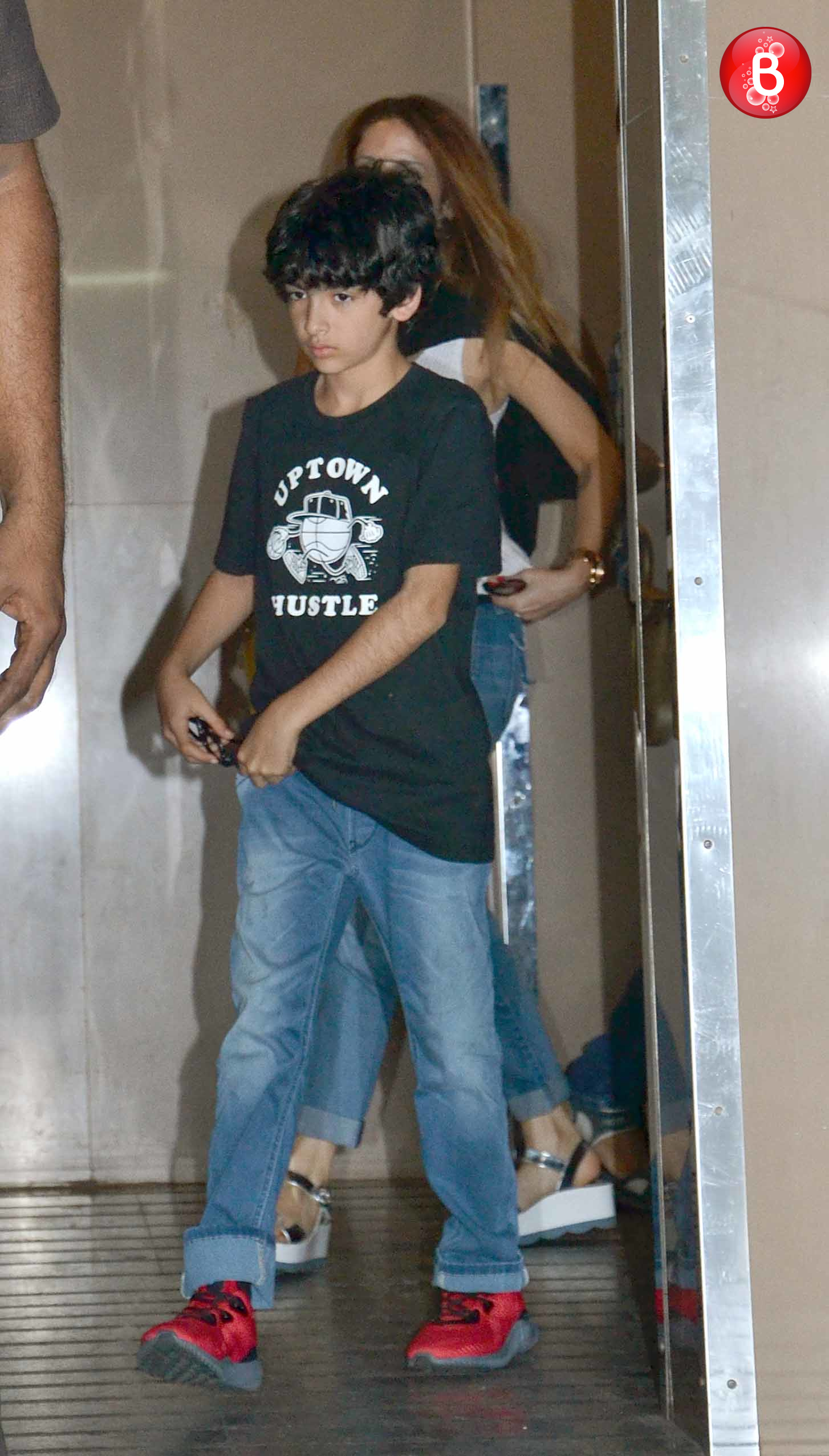 Hrithik sussanne with kids at PVR Juhu