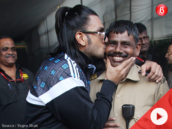 Ranveer Singh's video kissing a policeman