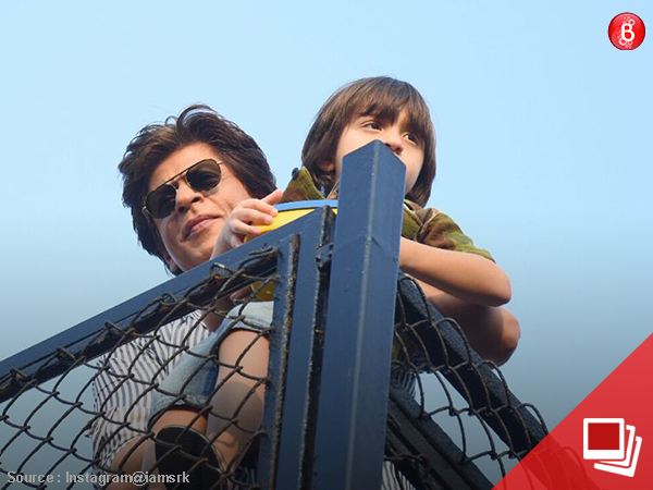 SRK with son AbRam photos