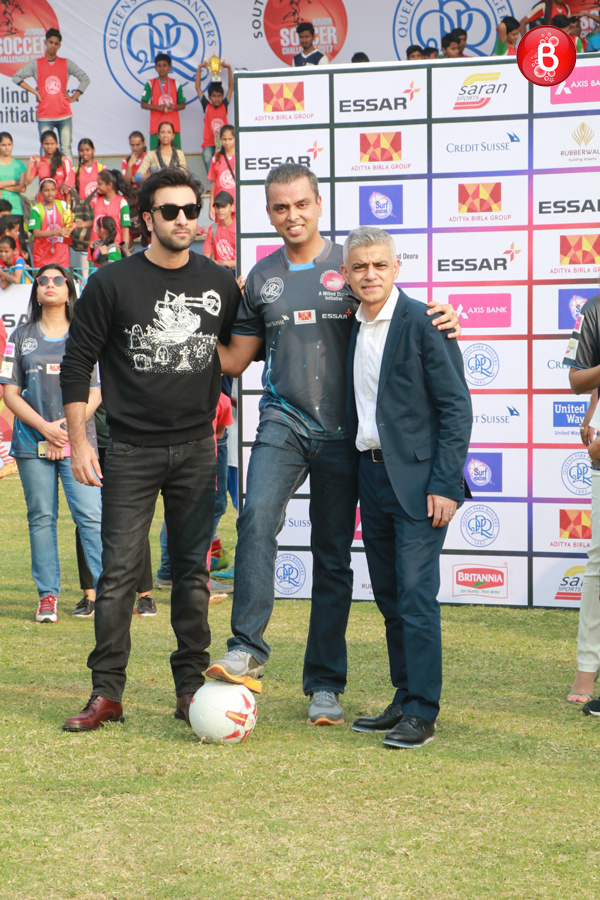 Ranbir Kapoor at a football event