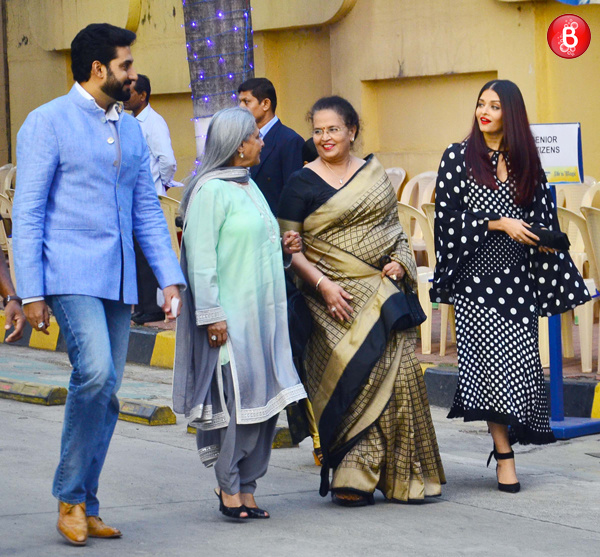 Abhishek Bachchan spotted with his family at a function 
