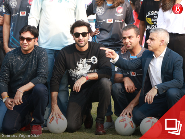 Ranbir Kapoor at a football event