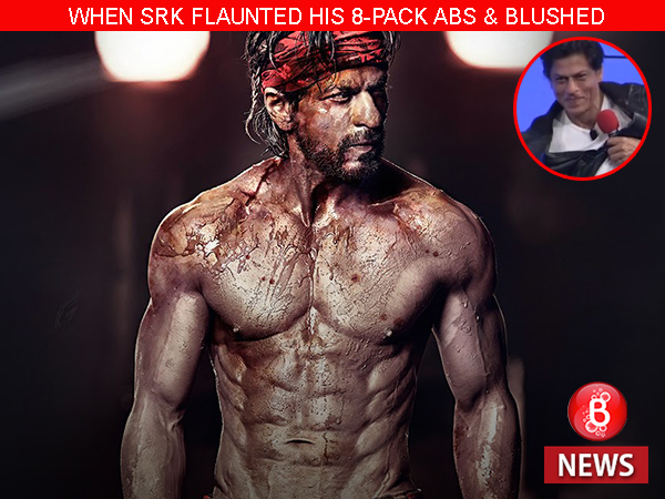 Shah Rukh Khan flaunting his eight-pack abs video