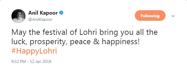 Happy Lohri wishes on Twitter