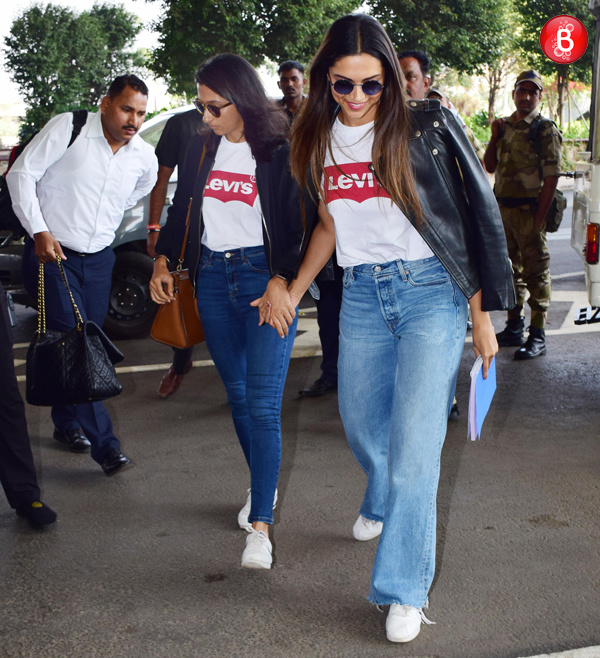 Deepika Padukone spotted with her sister Anisha Padukone at the airport