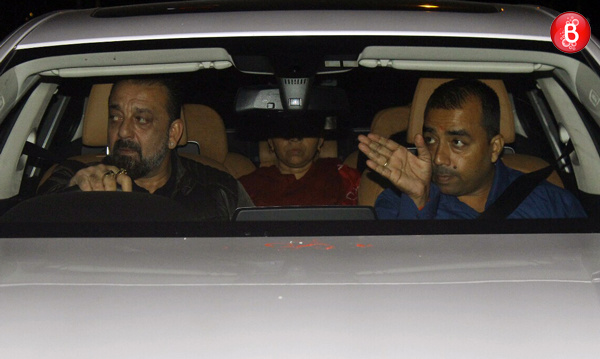 Sanjay Dutt spotted with his kids after their dinner outing